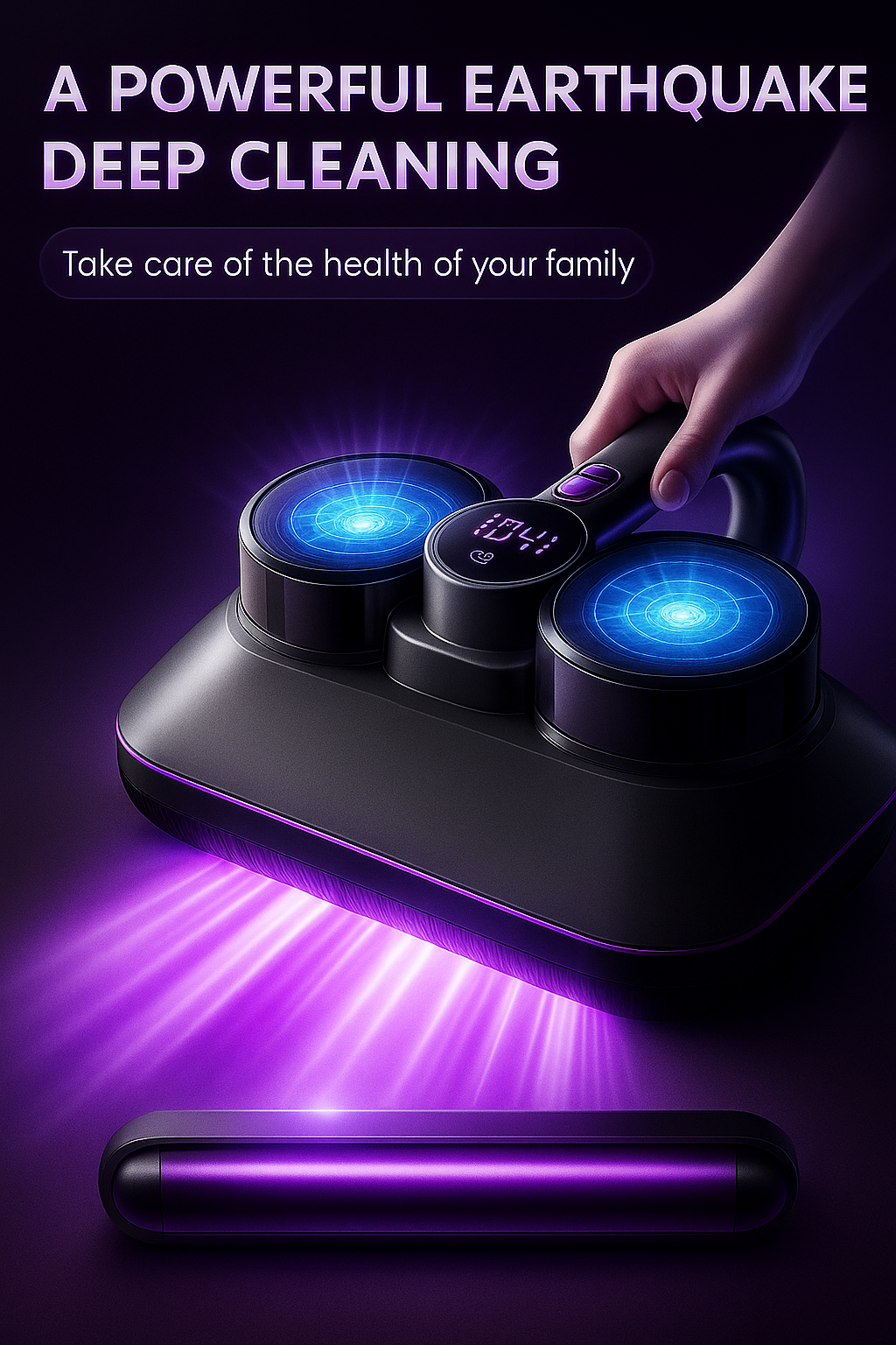 SakerPlus™ 2.0 UV Vacuum – 99.9% Dust, Mites, Bacteria & Pet Hair, 16KPa Suction & UV Sterilization