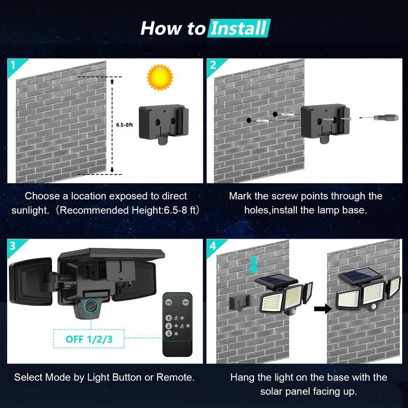 Sakerplus Solar Outdoor Lights